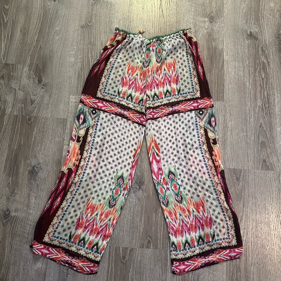 Zara bloggers favorite PRINTED FLOWING TROUSERS - Multicoloured - Picture 4 of 8